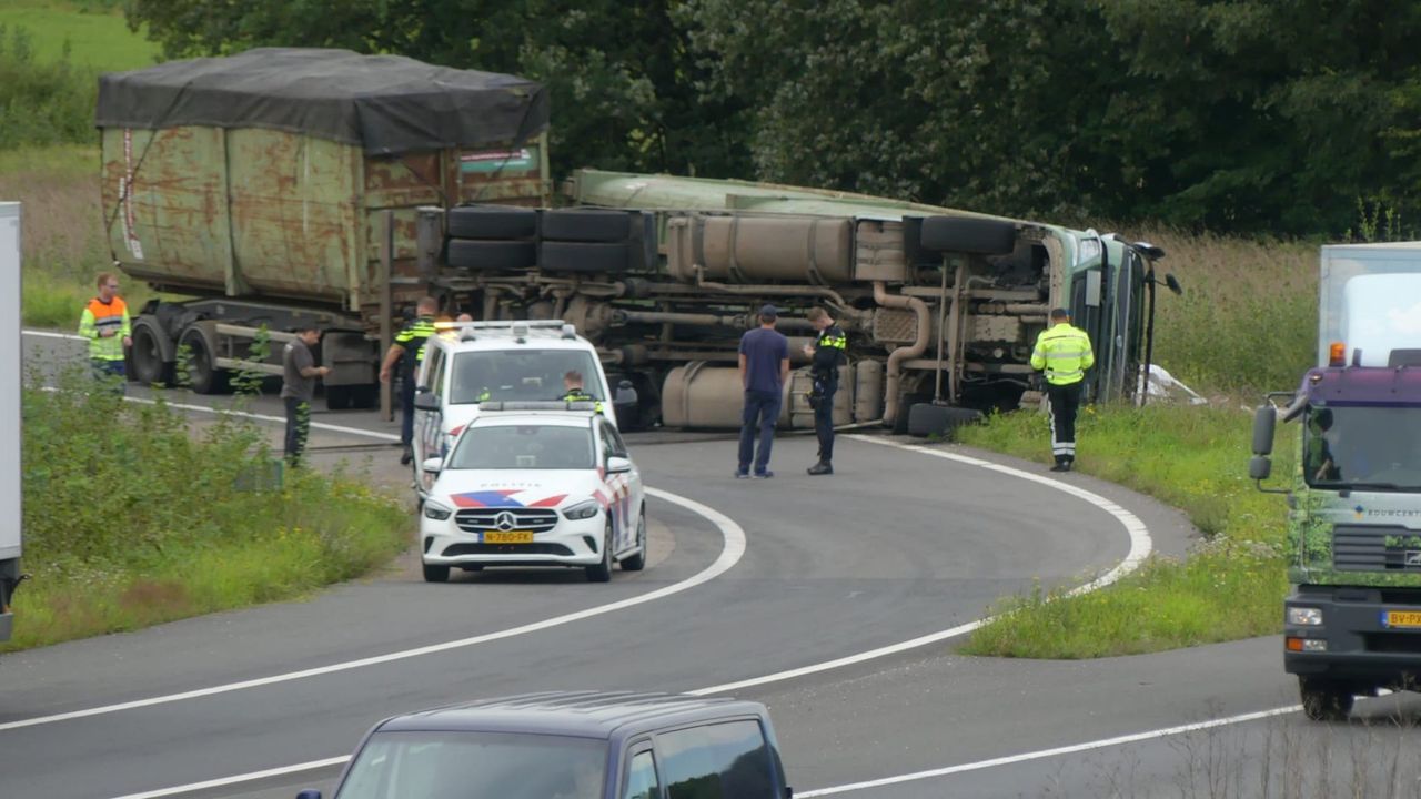 Toerit A73 afgesloten na ongeval met vrachtwagen